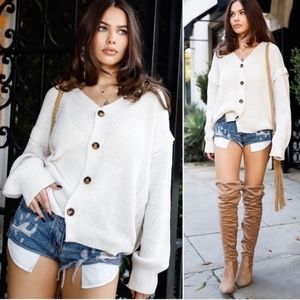 Oversized Button front Cardigan